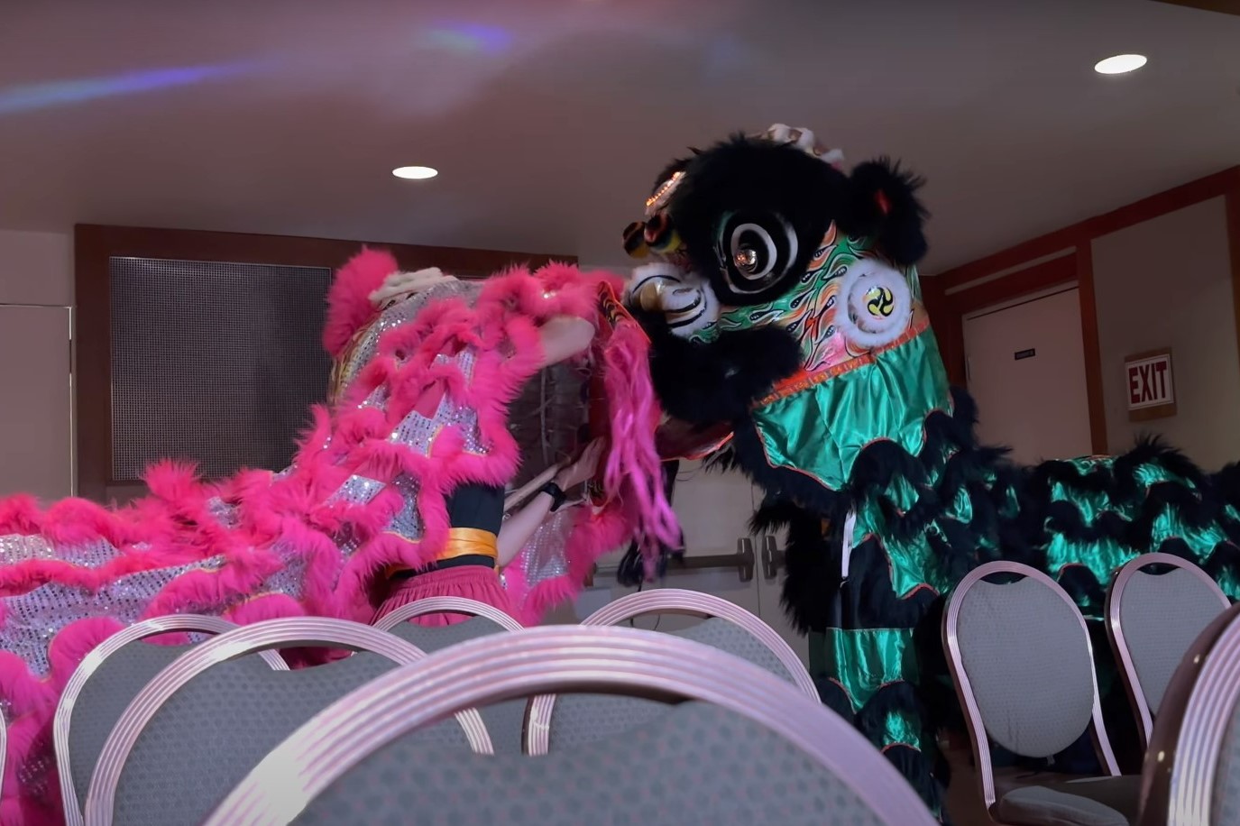Lion Dance Performance at Northeastern CSA's Culture Show in Curry Ballroom